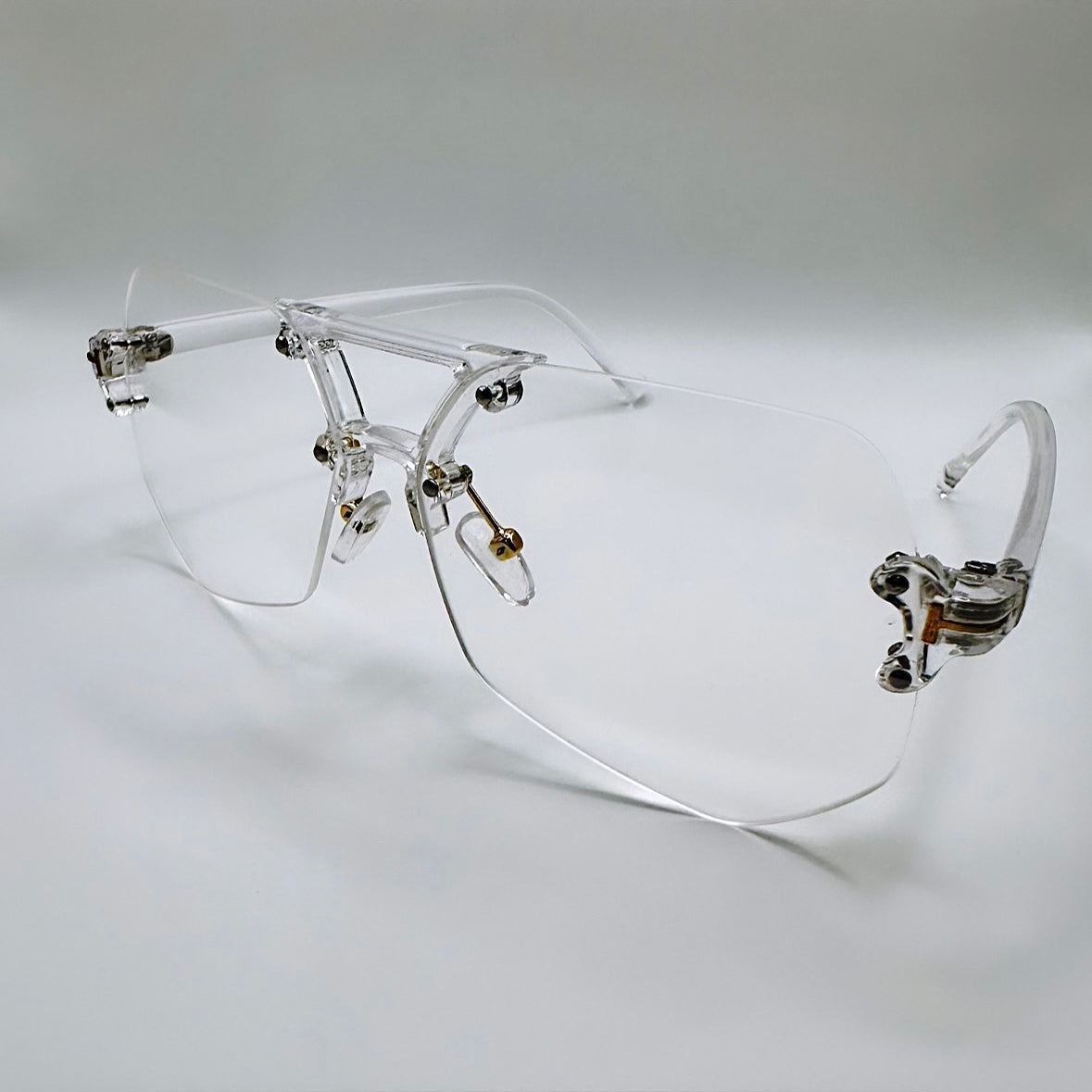 “Bianca” Rimless Aviator - Clear Lens