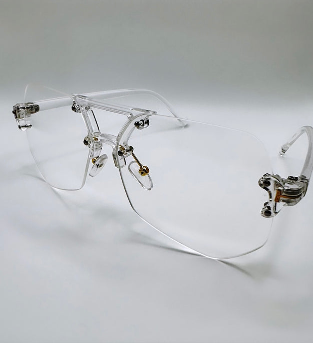 “Bianca” Rimless Aviator - Clear Lens